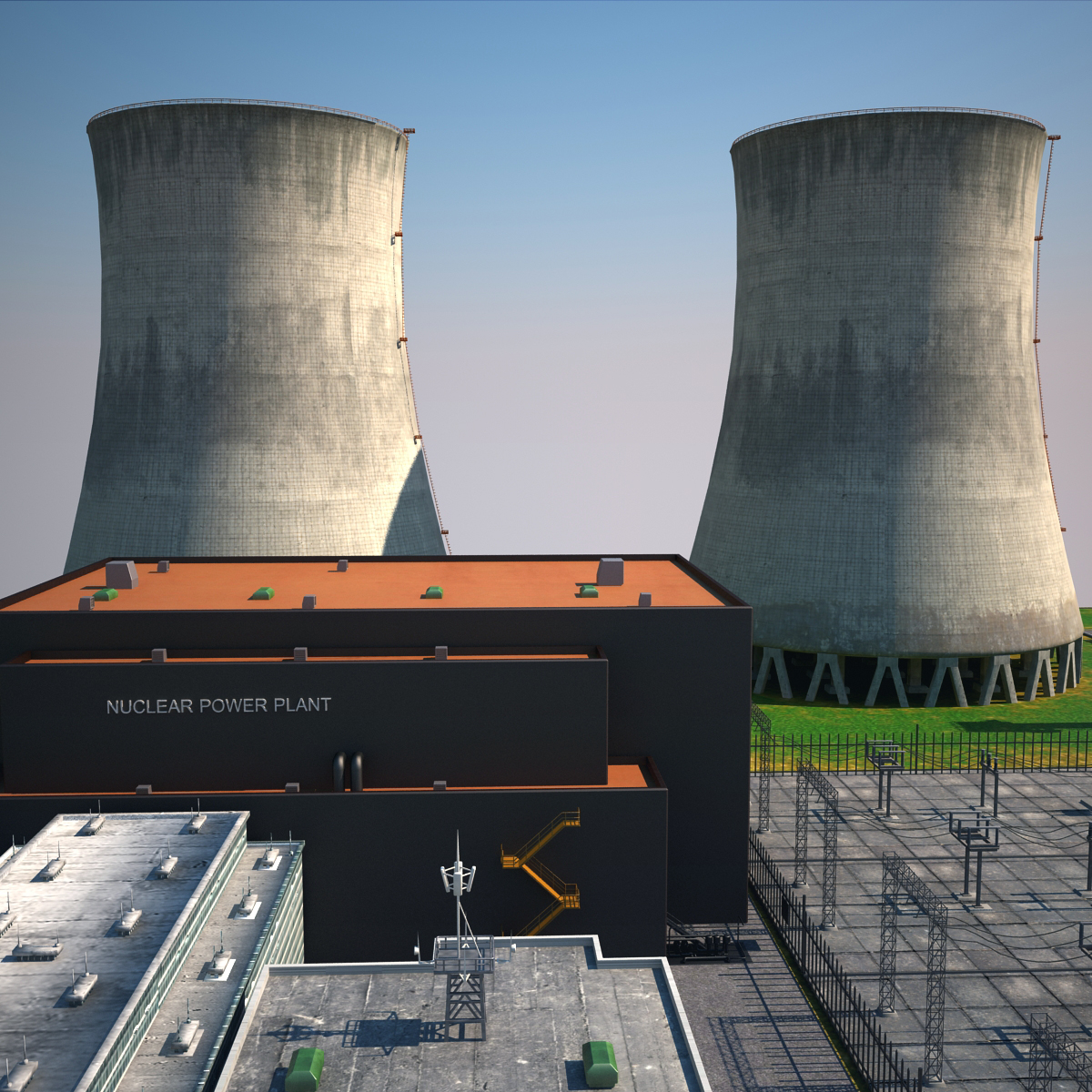 3d max nuclear power plant station