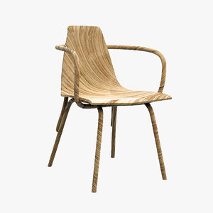 3d model solid armchair