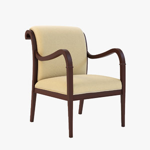 consulate pull armchair 3d model