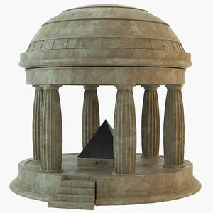memorial roman temple 3d model
