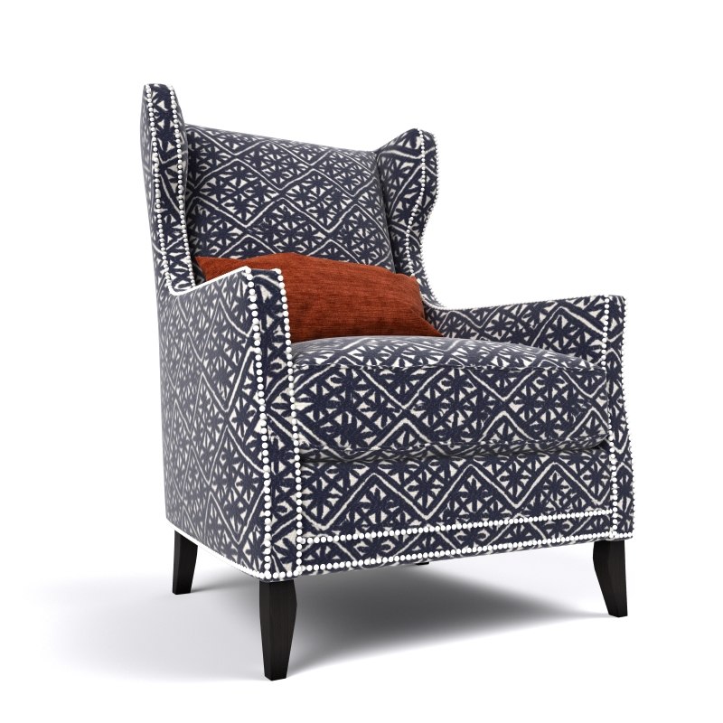 3d Wing Chair Fairfield Model
