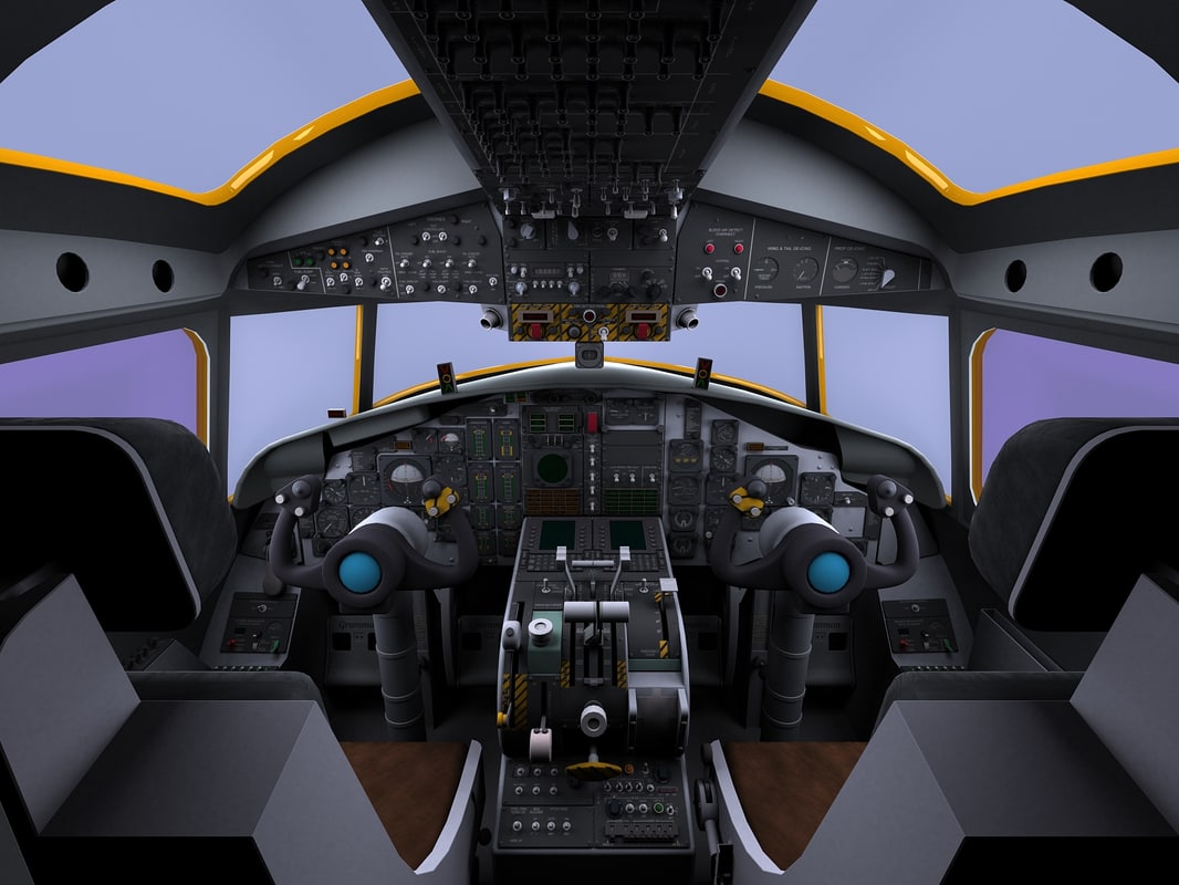 3d Model E 2c Hawkeye Cockpit E 2