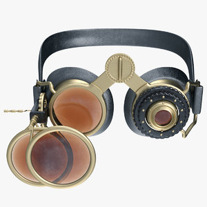 steampunk goggles 3d model