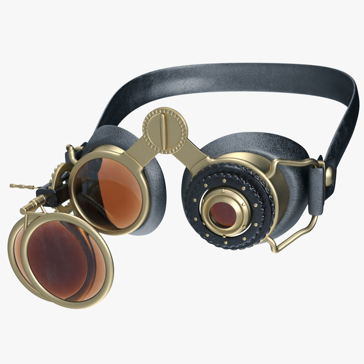 steampunk goggles 3d model