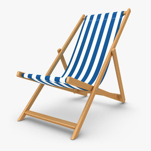 beach chair 02 3d model