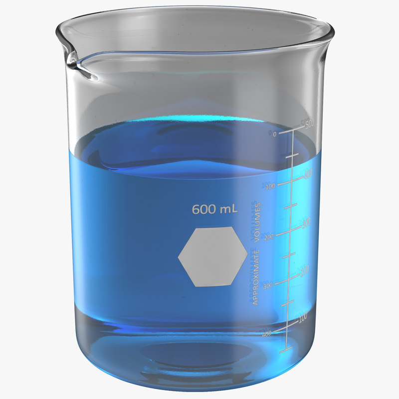 3d 600 ml beaker model
