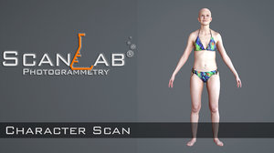 3d model theresa female body scan