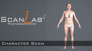 lisa female body scan 3d model