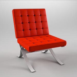 3ds max barcelona chair