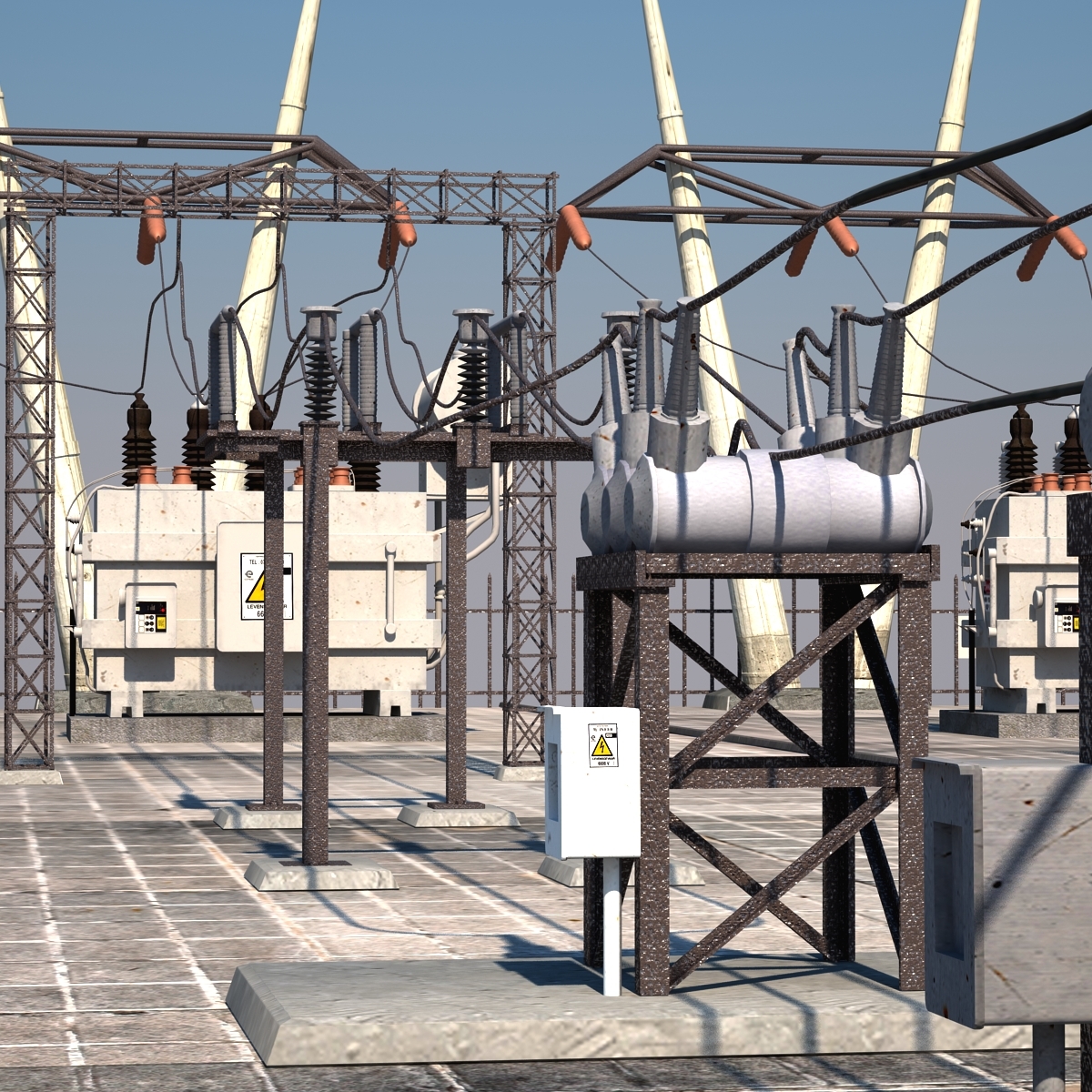 3d electrical substation model