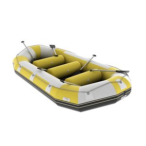 rafting boat 3d model