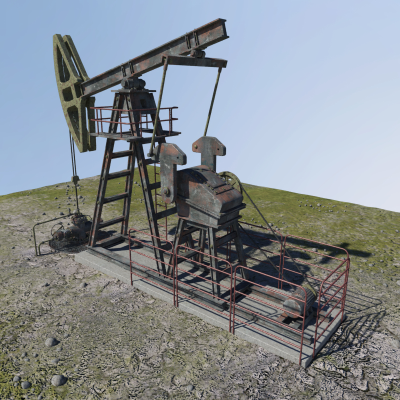 石油峰值 - 油井3d模型