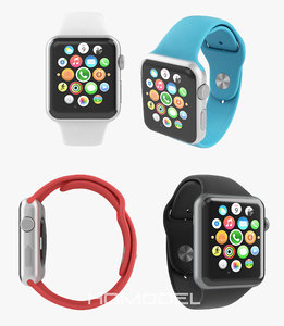 3d model of apple watch sport