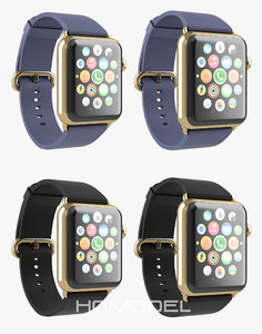 apple watch edition gold 3d model