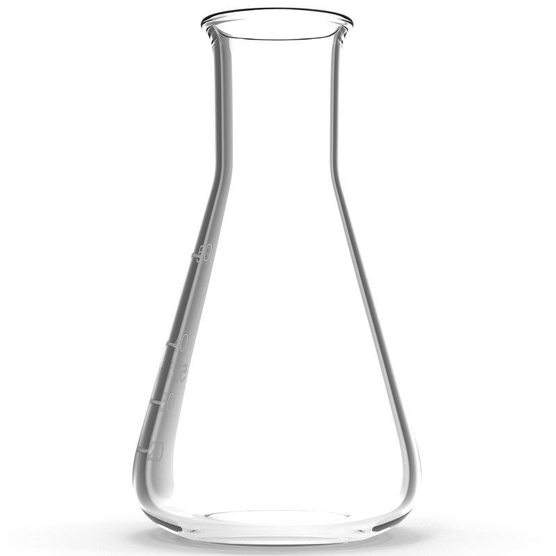 3d 50 ml erlenmeyer flask model