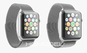 3d model apple watch stainless steel