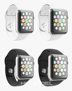 apple watch stainless steel 3d max