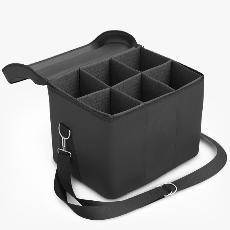 leather open bag 3d model