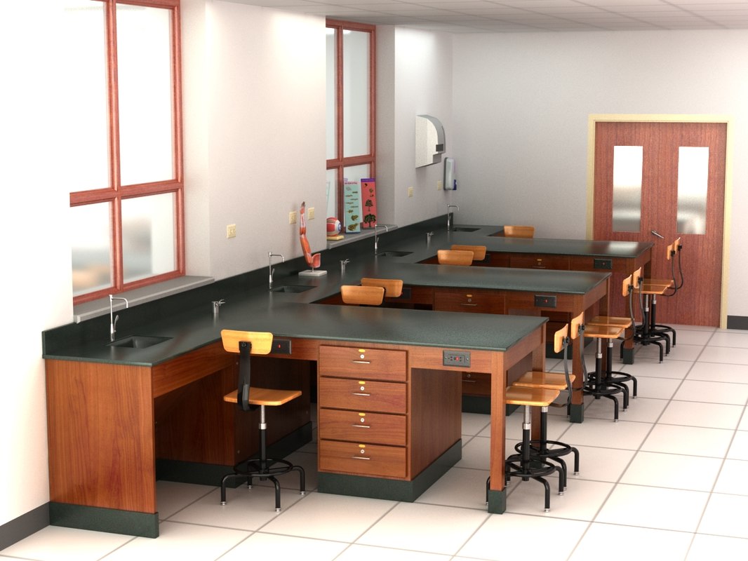 science laboratory 3d model