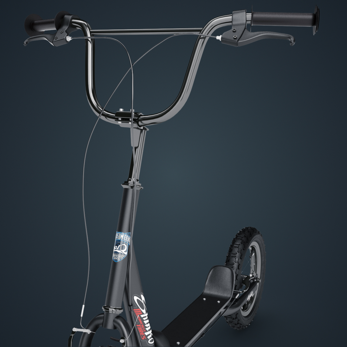 kick scooter bike novatrack 3d max
