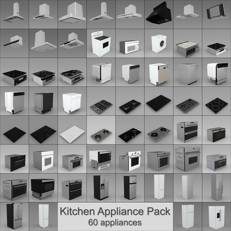3d model kitchen appliances