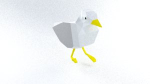 3d model of seagull