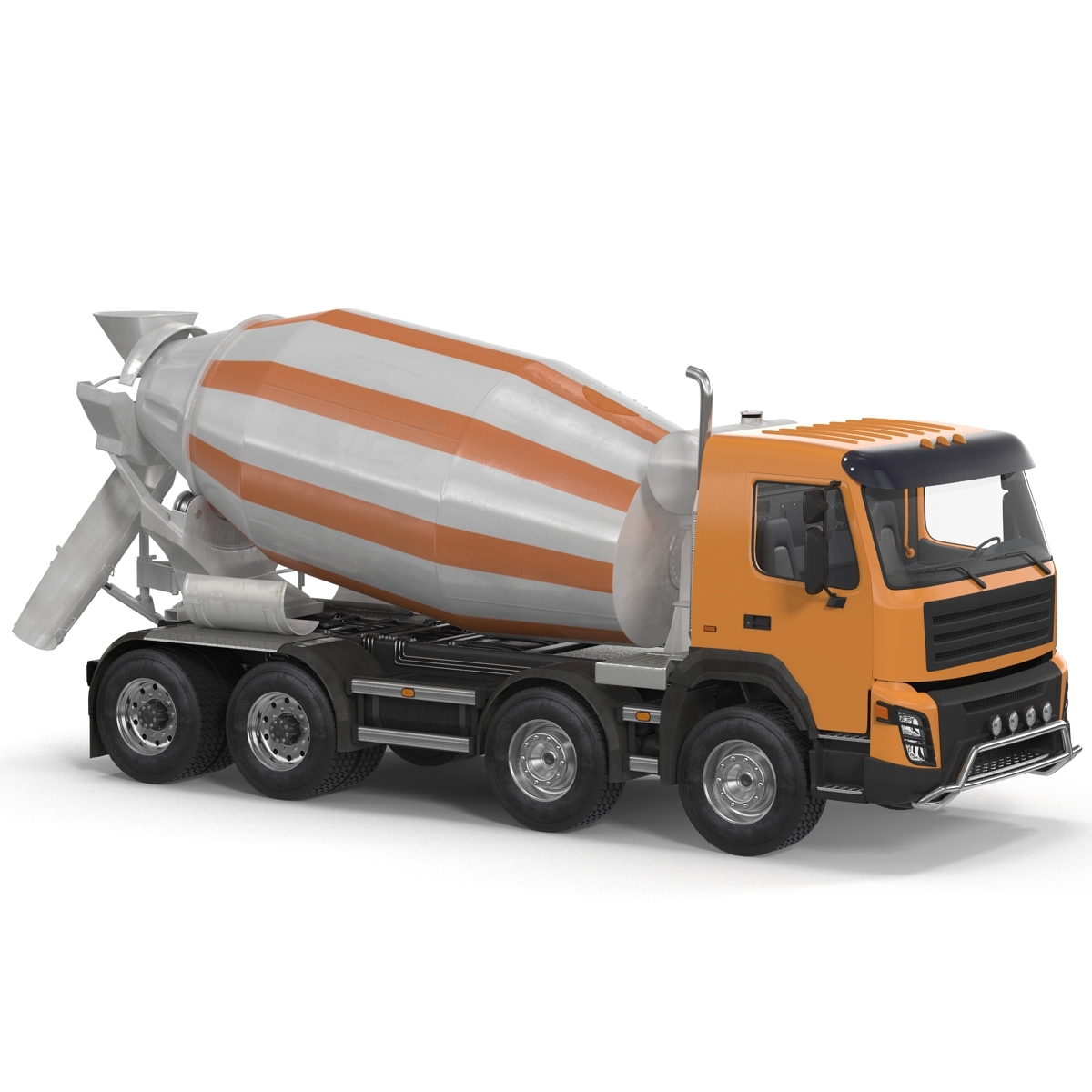 水泥搅拌车通用装配3d模型