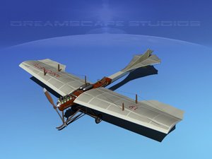 3d model antoinette monoplane plane