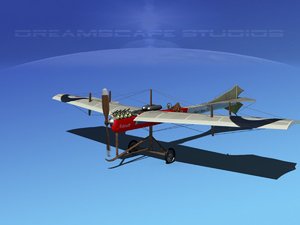 antoinette monoplane plane 3d model