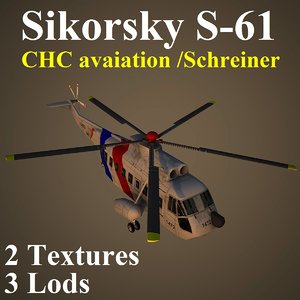 sikorsky chc helicopter 3d max