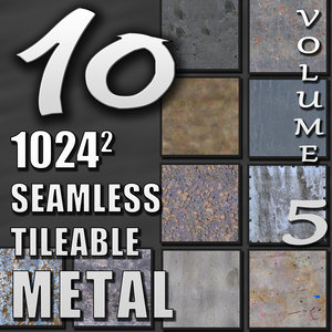 10 Seamless Tileable Metal Wall Floor Texture Pack Volume V