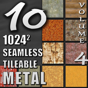 10 Seamless Tileable Metal Wall Floor Texture Pack Volume IV
