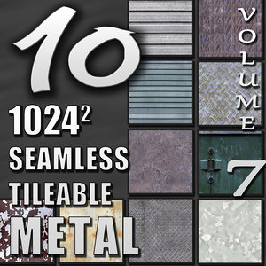 10 Seamless Tileable Metal Wall Floor Texture Pack Volume VII