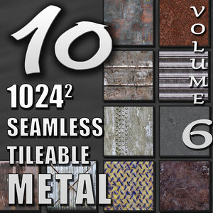 10 Seamless Tileable Metal Wall Floor Texture Pack Volume VI