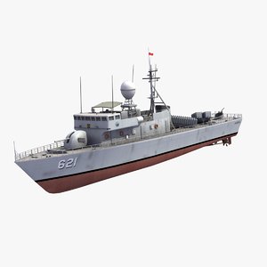 mandau class gunboat 3d model