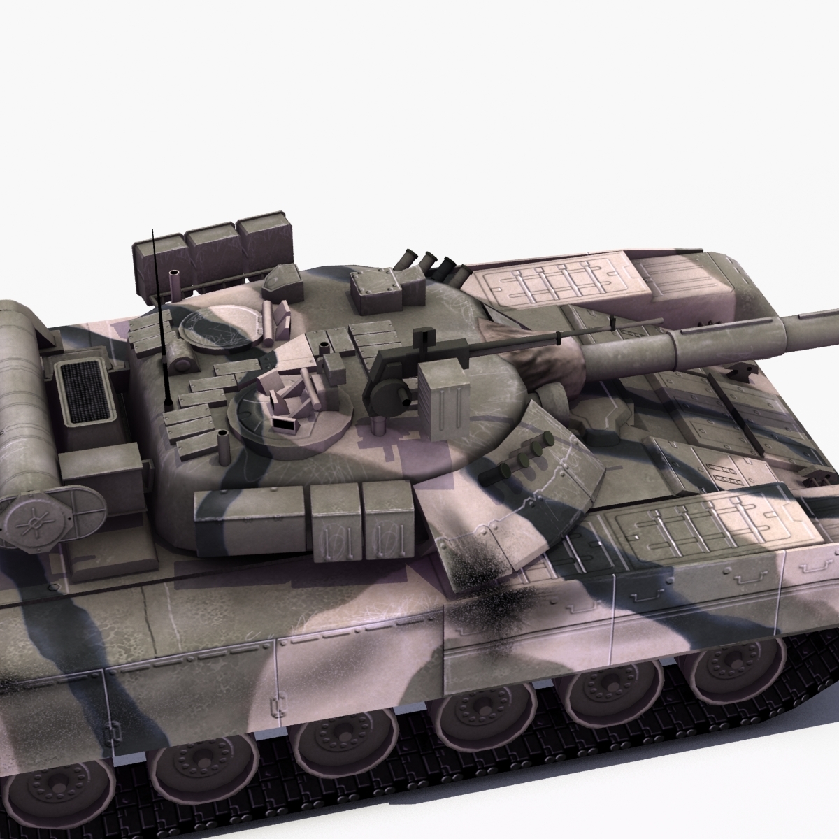 3d T80u Main Battle Tank Model