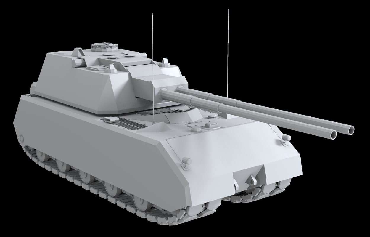 german tanks maus 3d model 