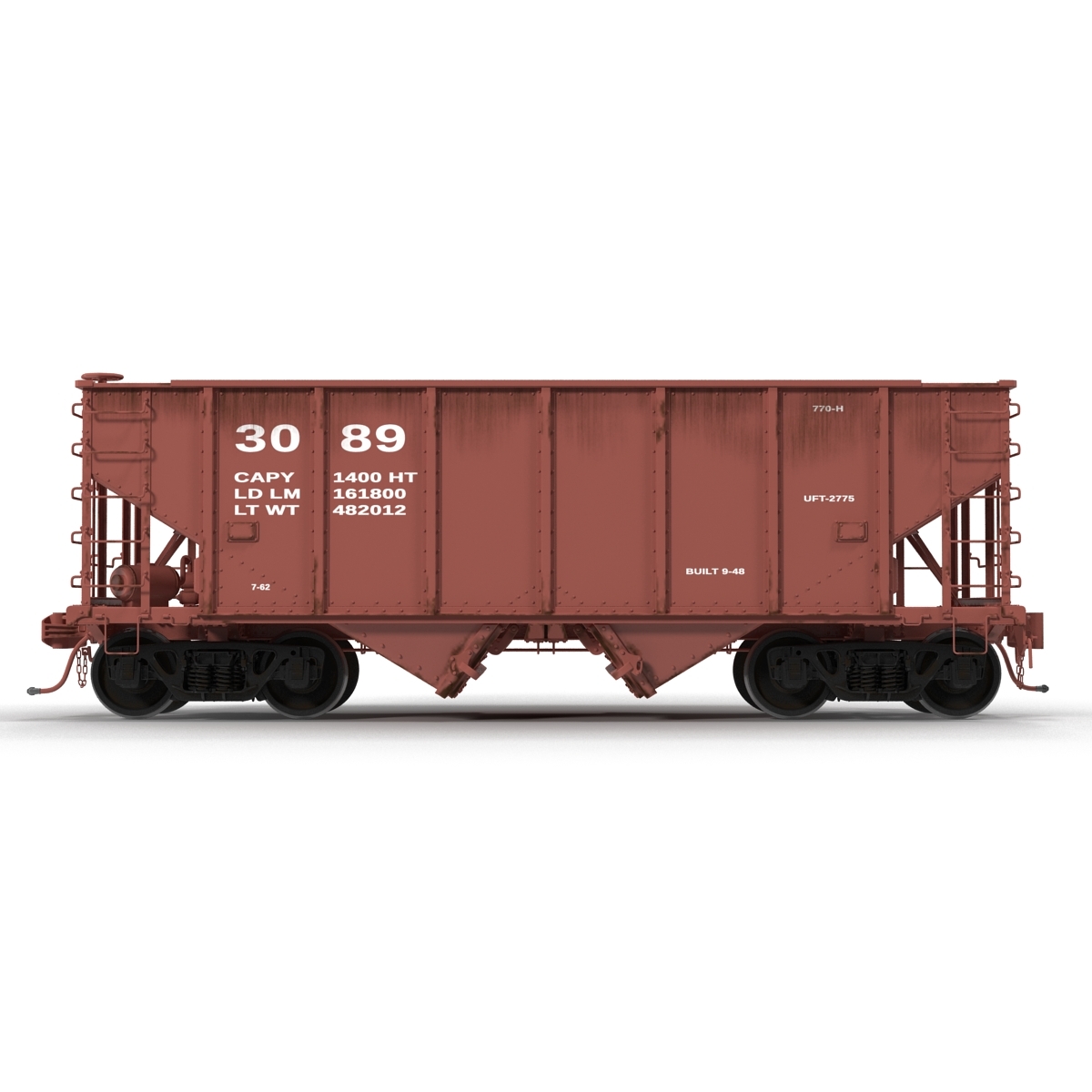 3d model hopper car generic