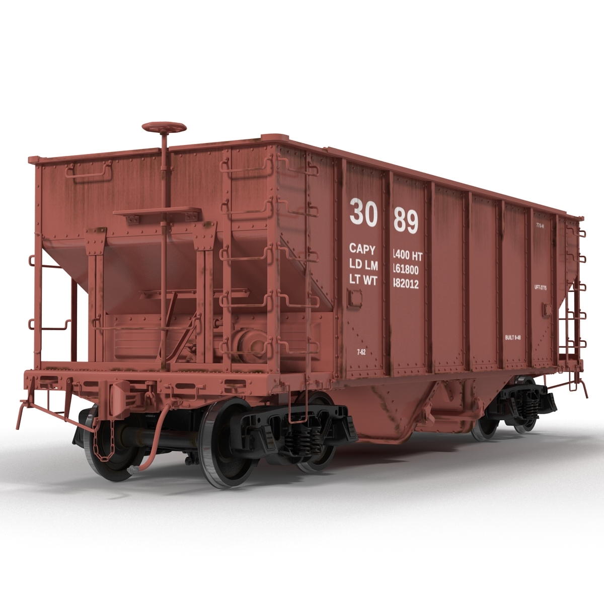 3d model hopper car generic