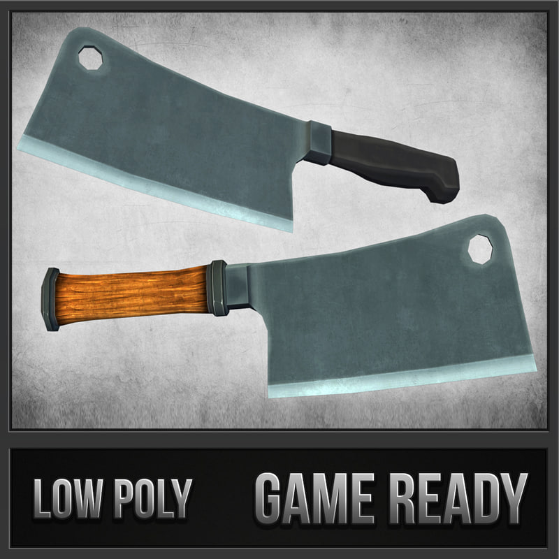 meat cleavers 3d model