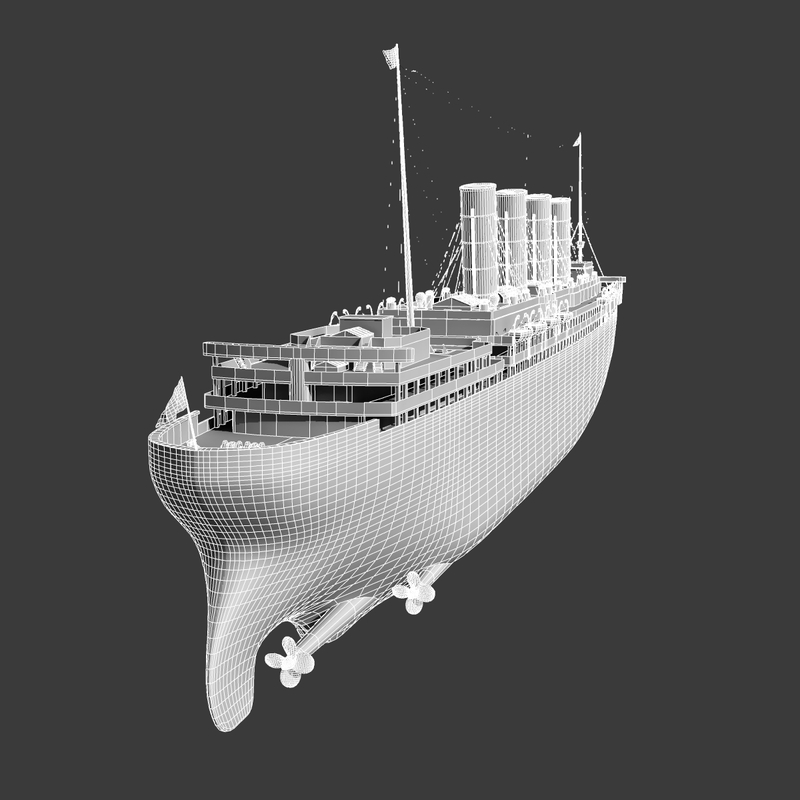 Rms Lusitania 3d Max