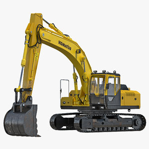 3d max tracked excavator rigged