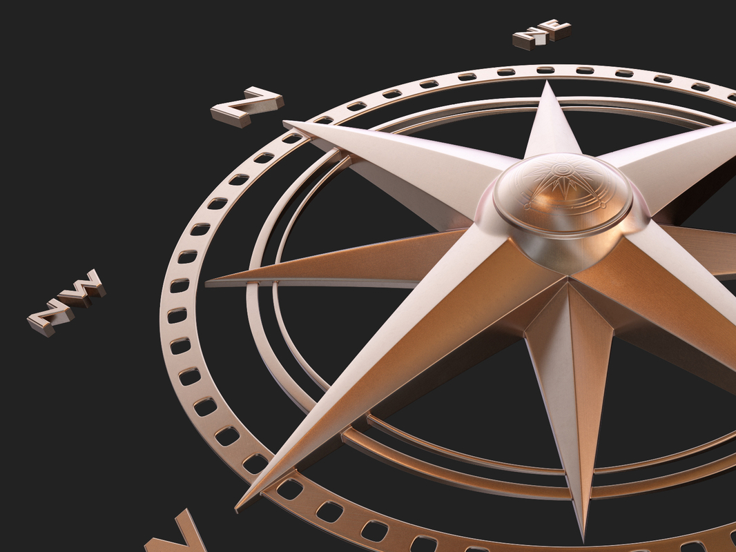 Point Compass Rose 3d 3ds