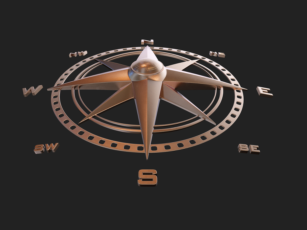 point compass rose 3d 3ds