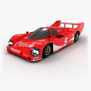 porsche 962 coca cola 3d model