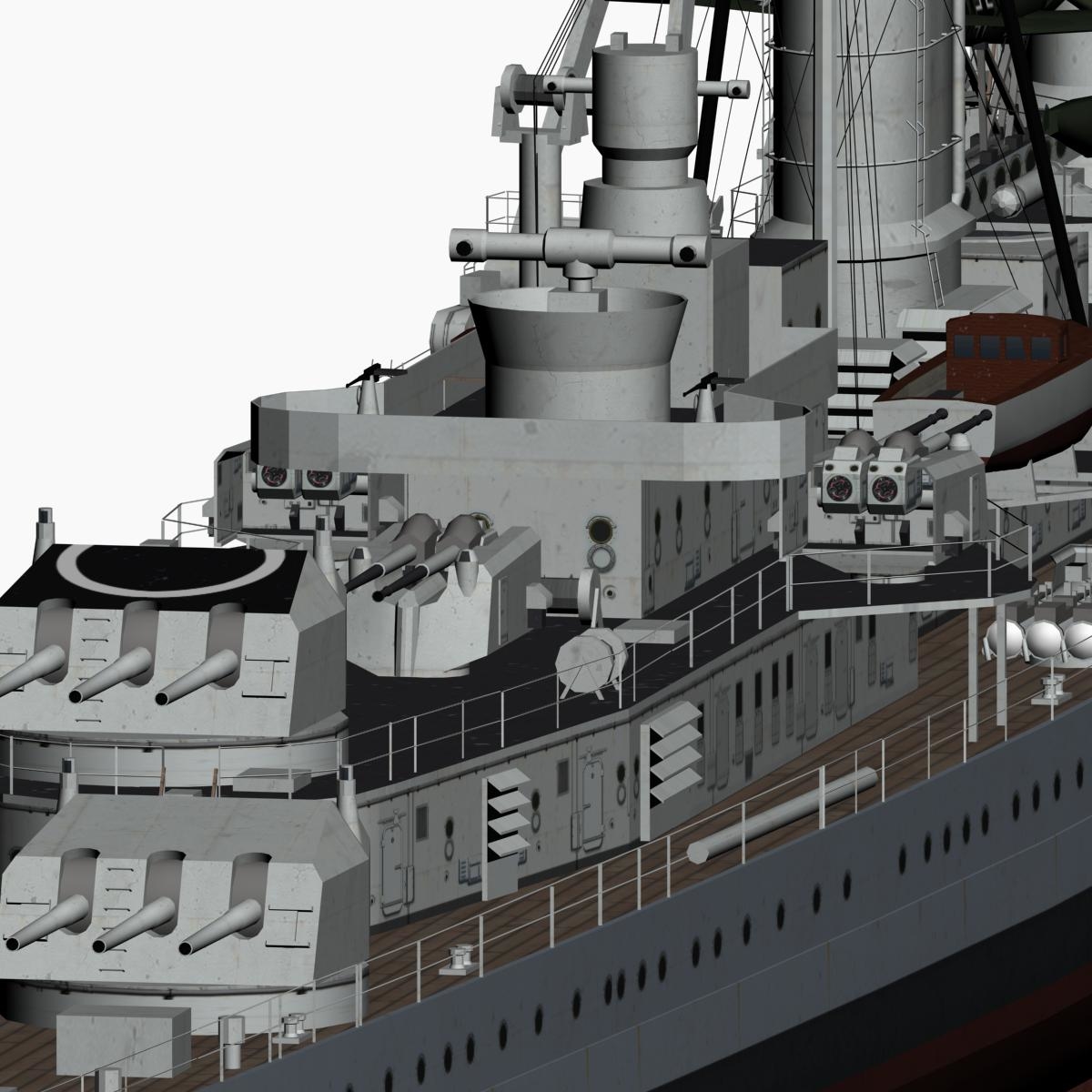 light cruiser karlsruhe ww2 german 3d model