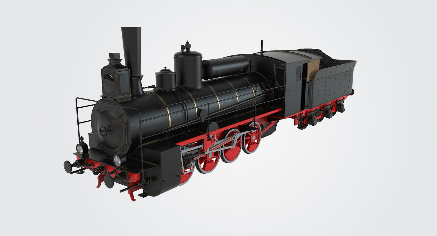 steam locomotive 3d max