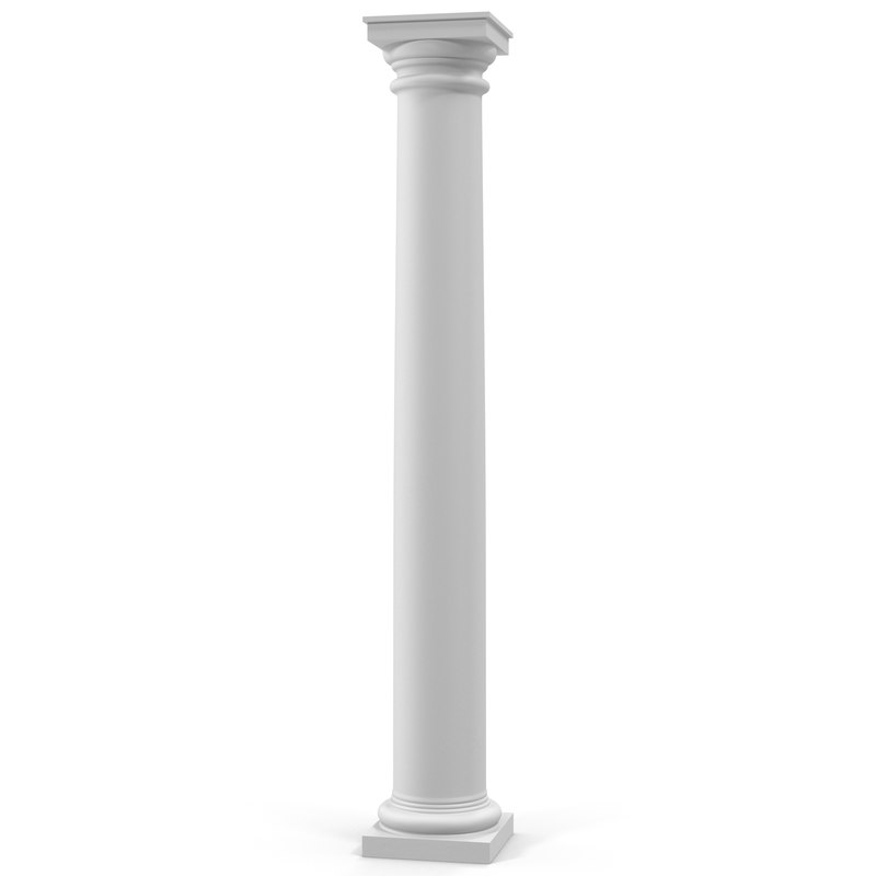 tuscan order column 3d c4d