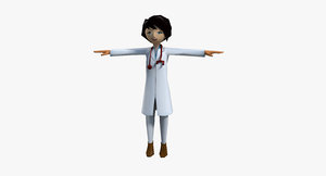 3d cartoon doctor model
