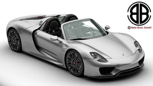 3d model porsche 918 spyder roof